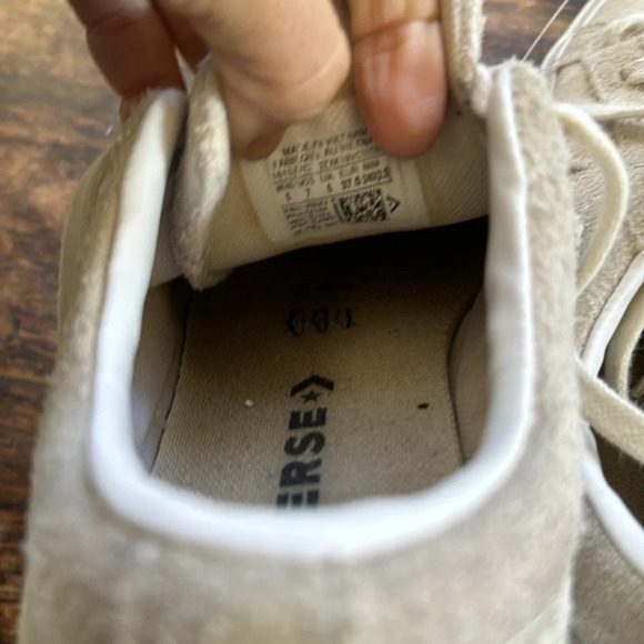 Converse ONE STAR VINTAGE raw SUEDE LOW TOP cream size 7 - Picture 7 of 11